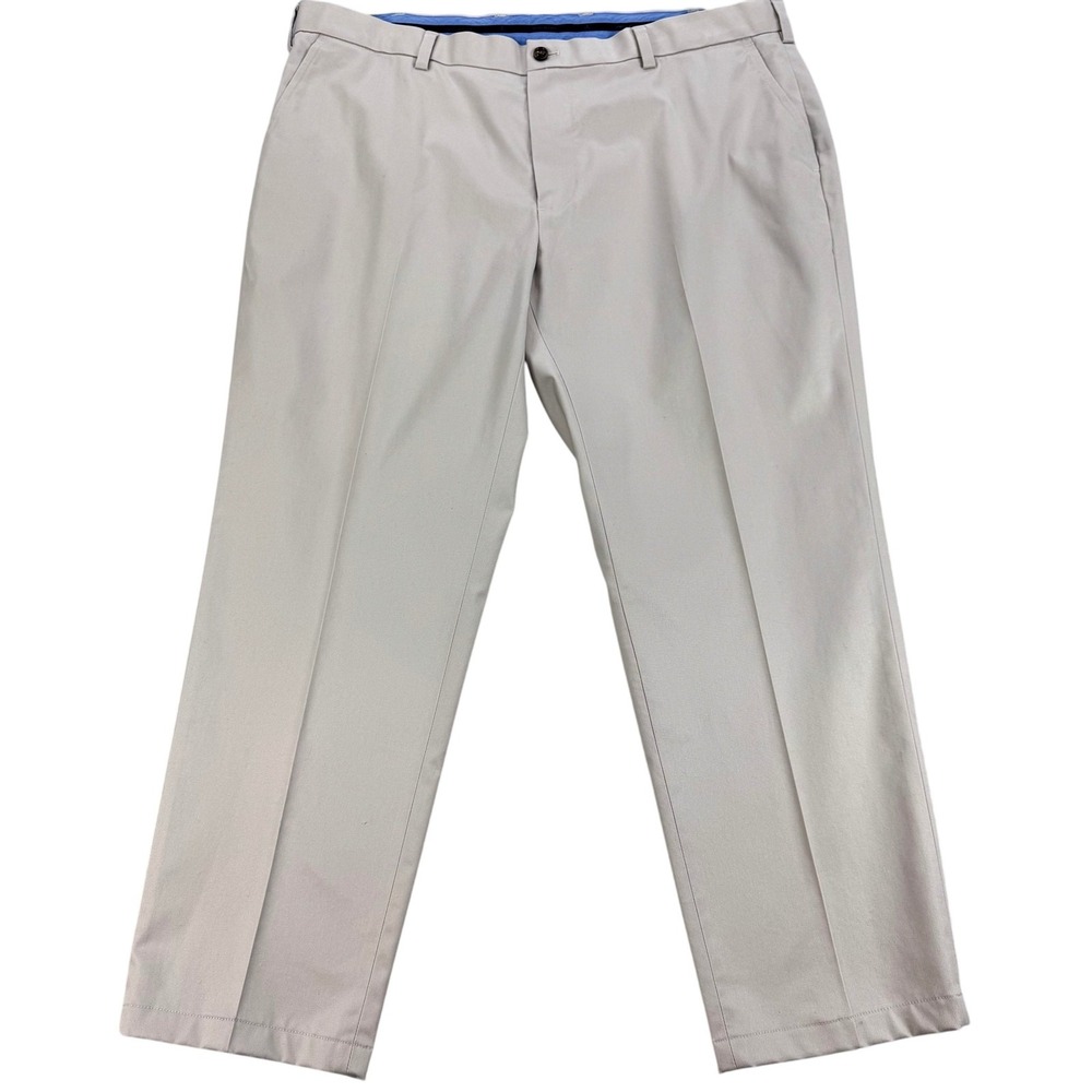 Brooks Brothers Clark Fit Advantage Chino Pants Mens 40x27 Beige Slim Stretch